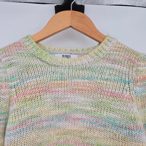 BB Dakota Steve Madden Women's Sweet Tooth‎ Puff Sleeve Cropped Sweater Size XS - Picture 3 of 9